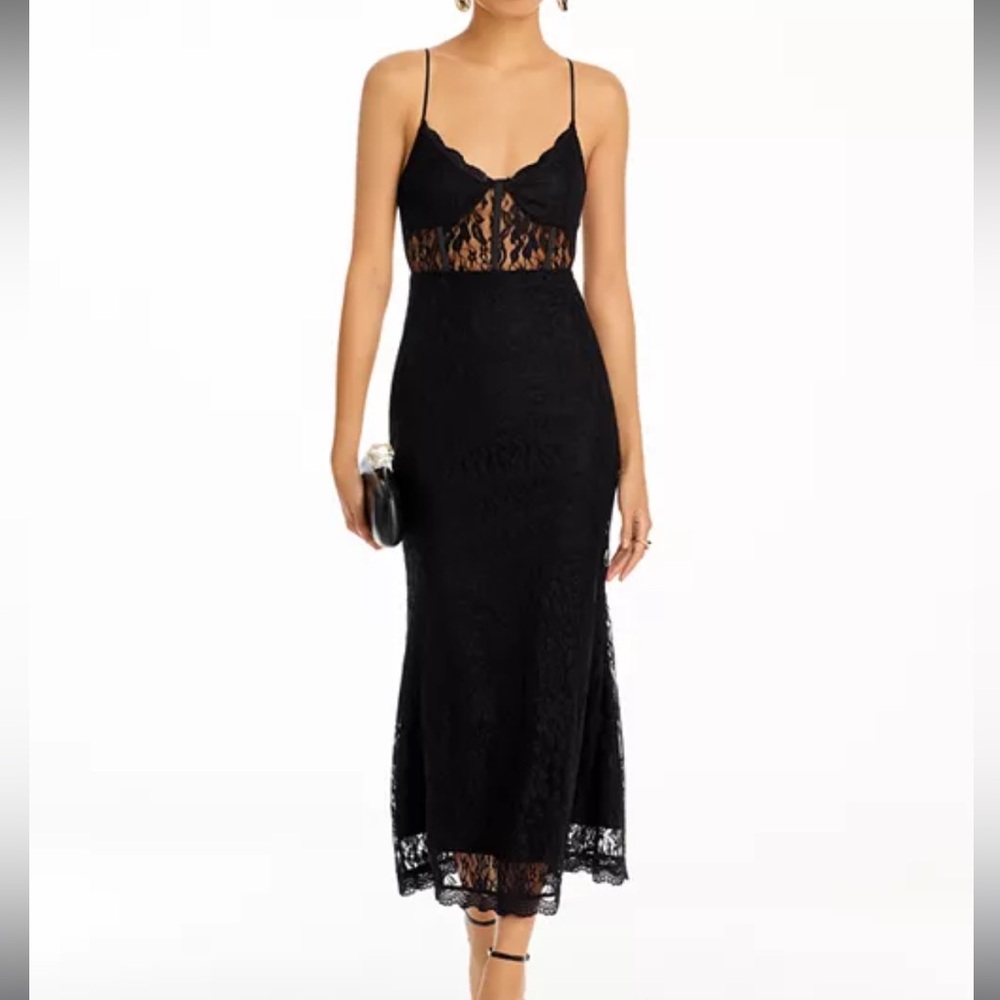 NWT Aqua Bloomingdales Lace Corset Slip Dress